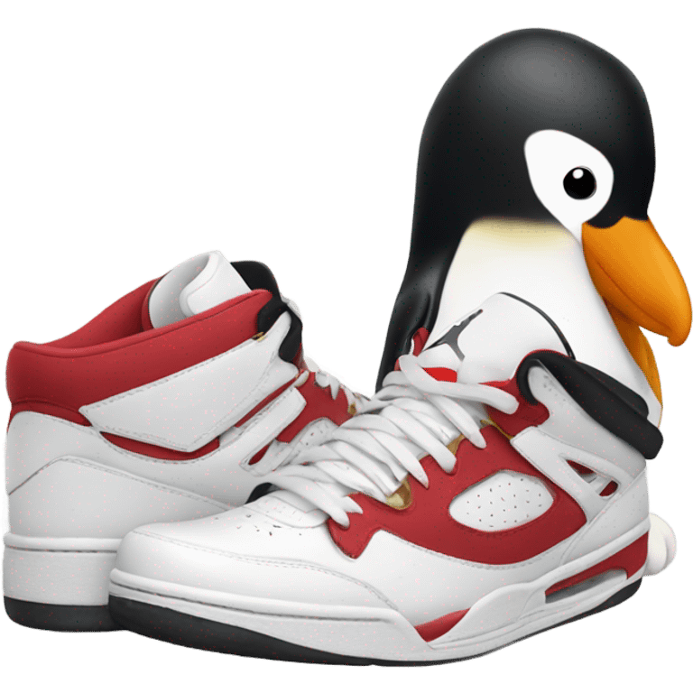 Penguin in Jordan ones emoji