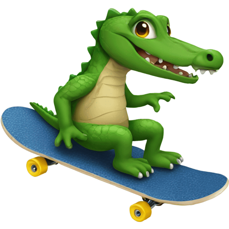 Alligator skateboarding  emoji