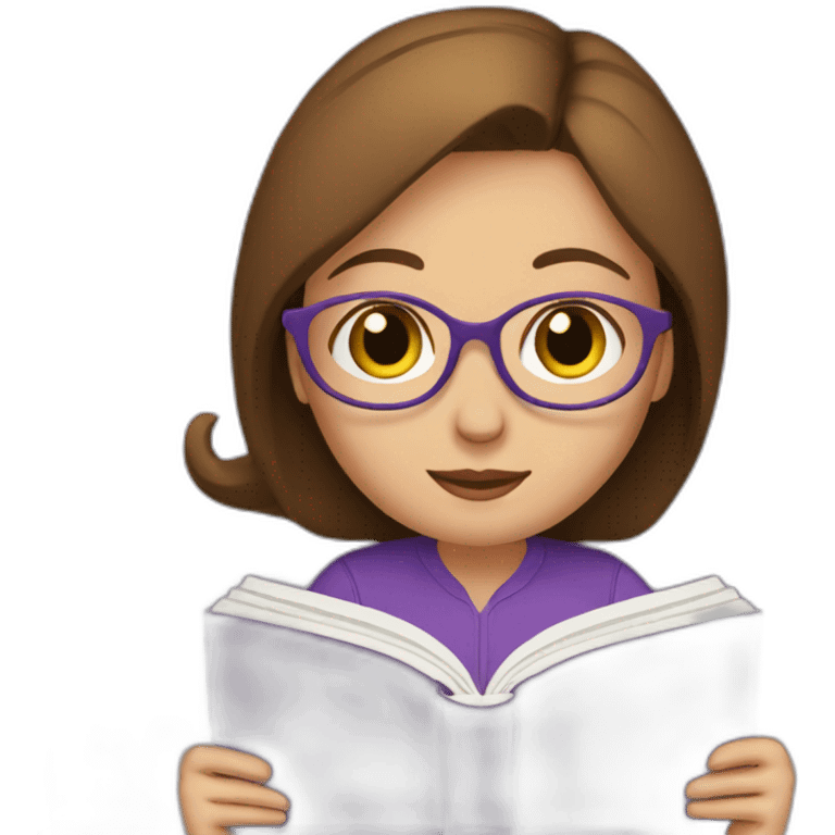 brown-medium-hair-girl-wearing-purple-blause-reading-a-book emoji