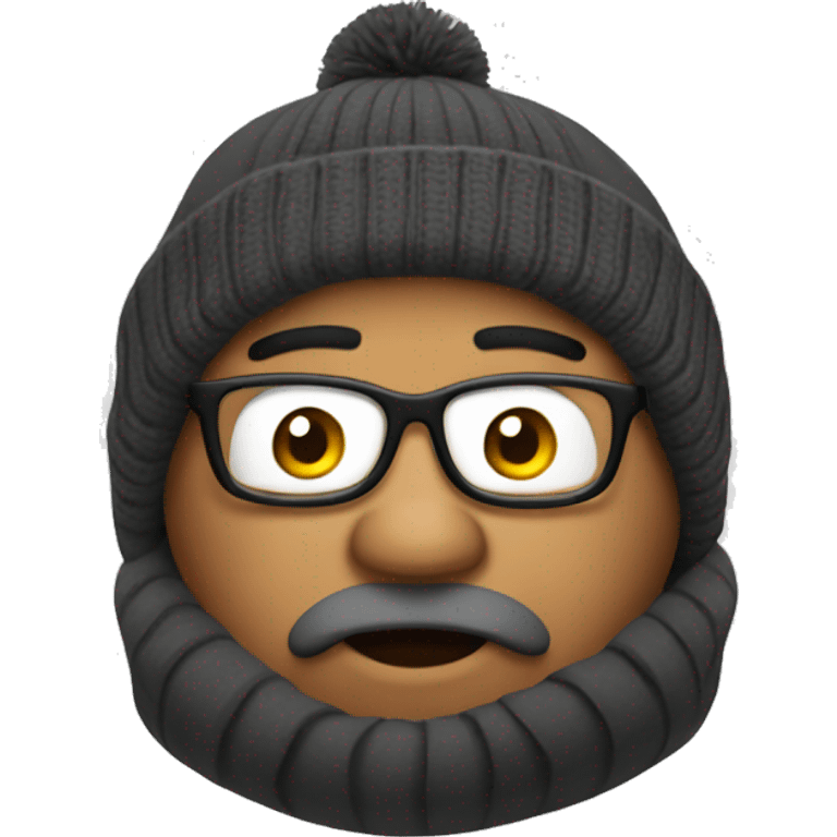 Fatman in a beanie emoji