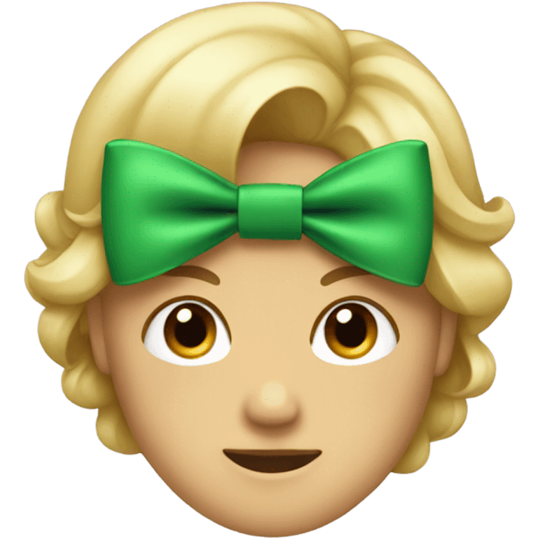 Green bow emoji