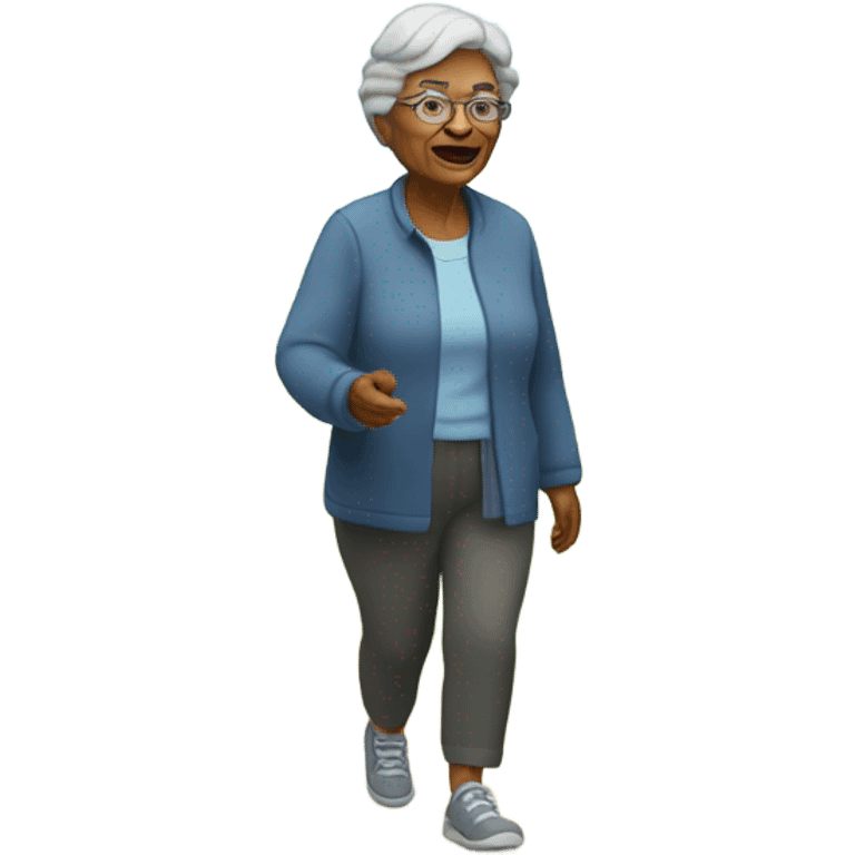 grandma on trail emoji