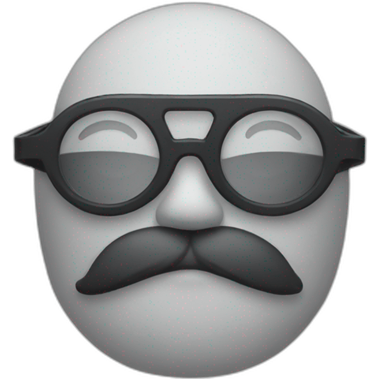 A Movi stone with glasses and smoke and sigma face emoji