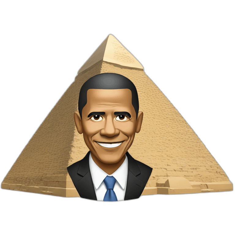 obama in a pyramid emoji