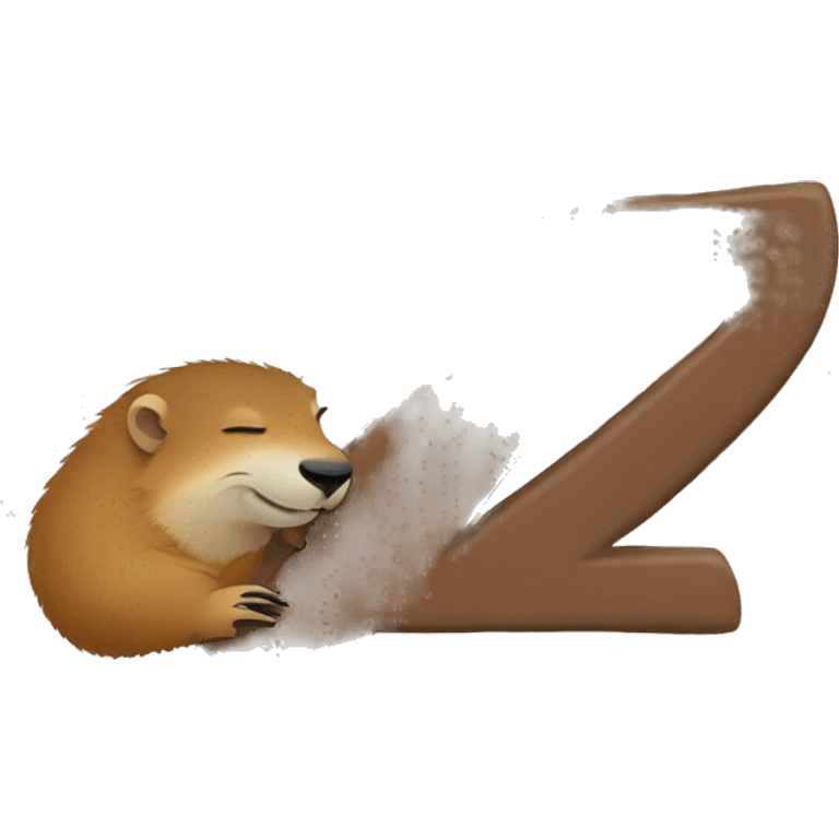 a Sleeping marmot with some letters z above emoji