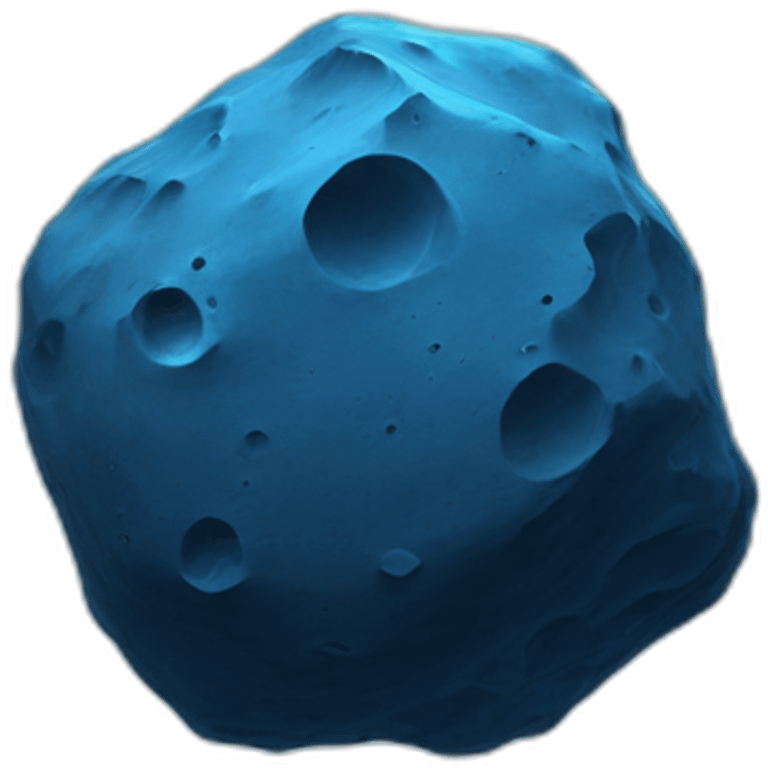 Asteroid blue emoji