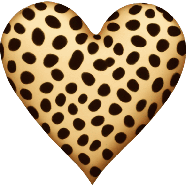 cheetah print heart emoji