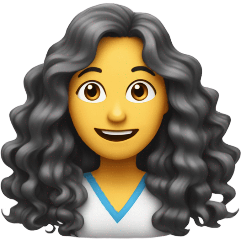 Janice Hosenstein from friends with long wavy hair emoji