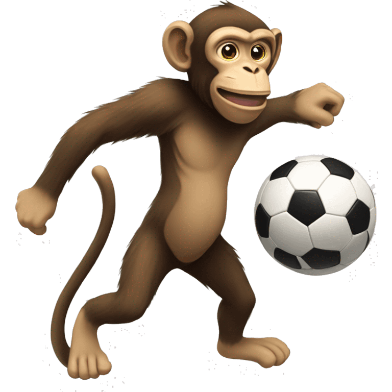 Monkey playing soccer  emoji