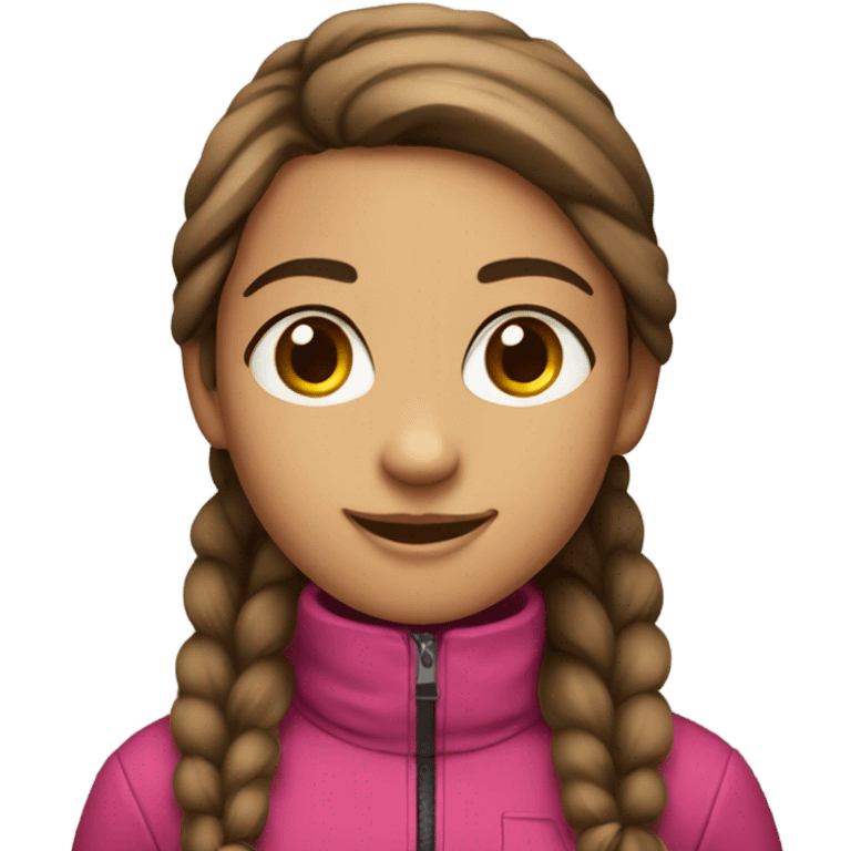 smiling girl with Brown eyes outfit ski emoji