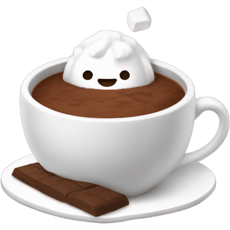 cocoa with marshmallow in cozy cup emoji