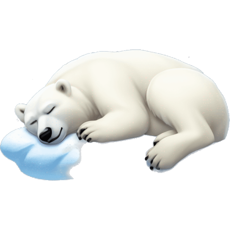 lisa frank sleeping polar bear emoji