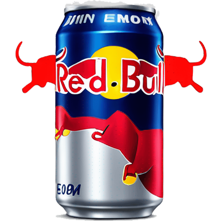 Red Bull energy can emoji