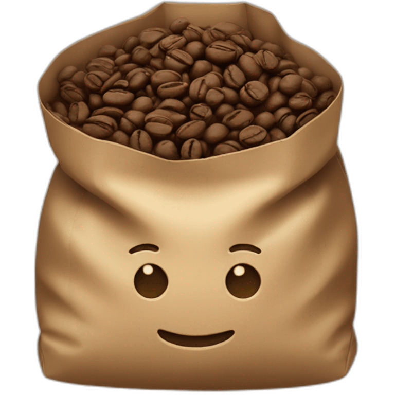 bag and coffee beans emoji