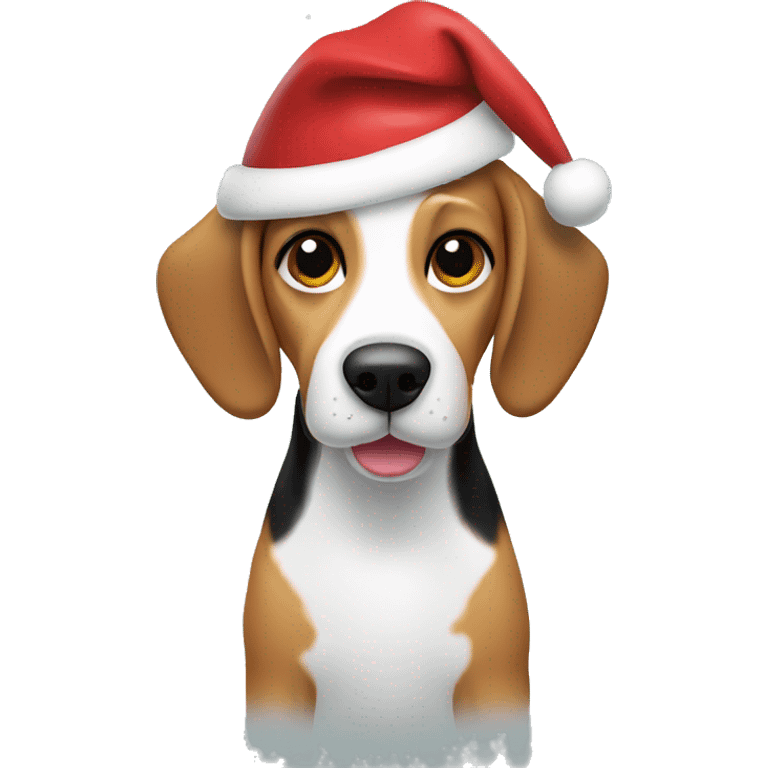 Christmas beagle dog emoji