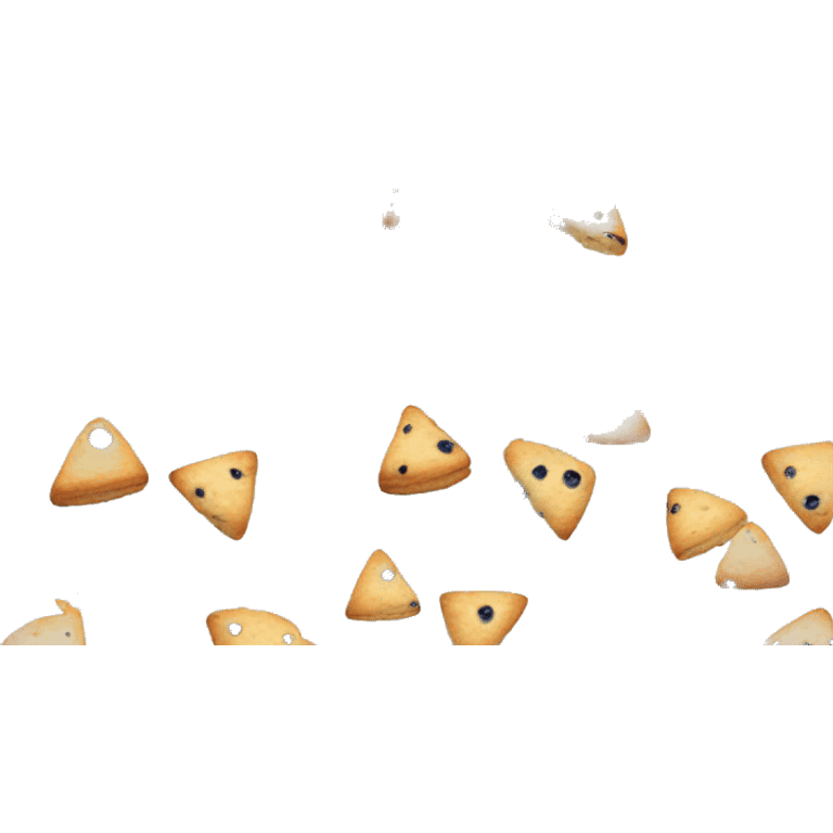 triangular blueberry scone raining emoji