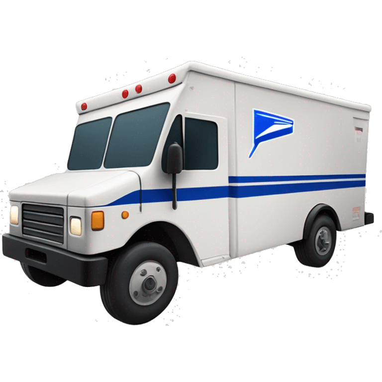 Isolated realistic usps mail truck emoji