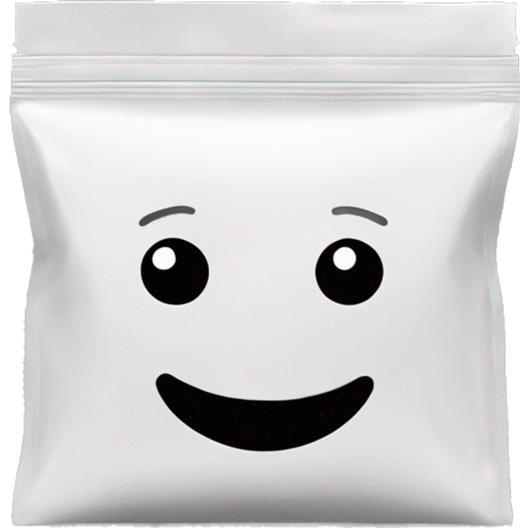 transparent ziplock bag powder white emoji