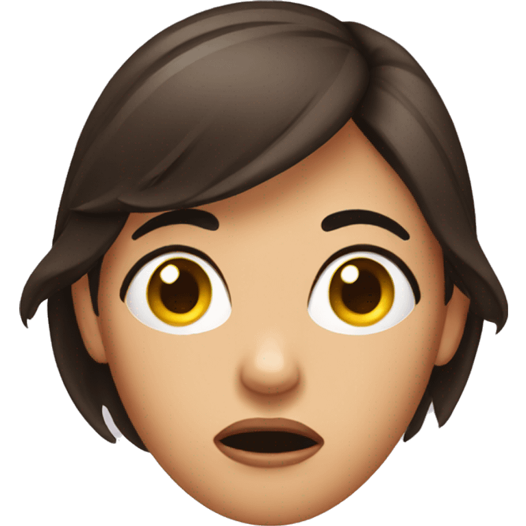 Shocked brunette  emoji