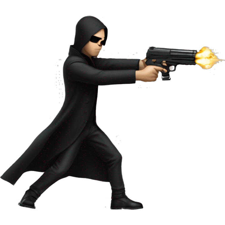 neo from matrix dodging bullets emoji