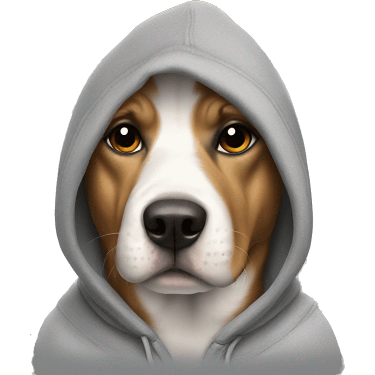 Dog with hoodie emoji