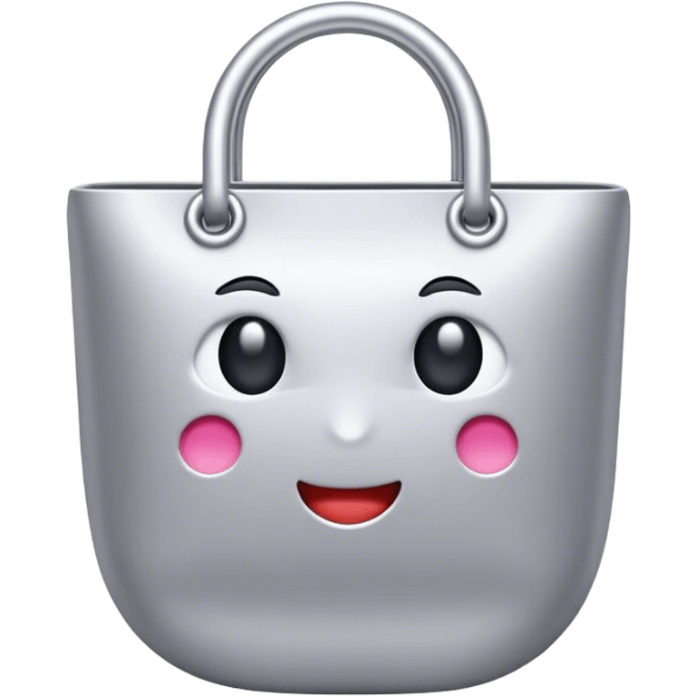 silver charm which is used as subsidiary material for tote bag emoji