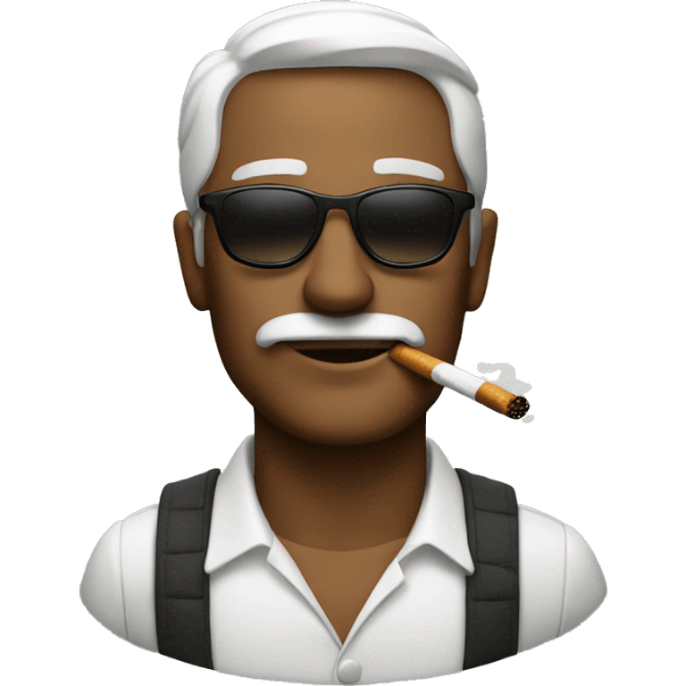 man with sunglasses smoking emoji