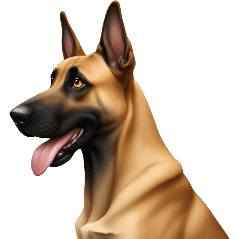 malinois se cache avec ses mains emoji