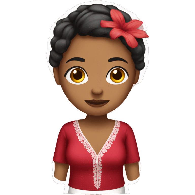 women typic attire panamanian emoji