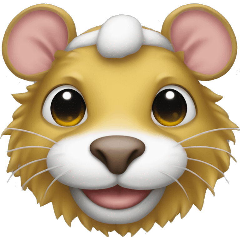 Ratona con aureola de santa emoji