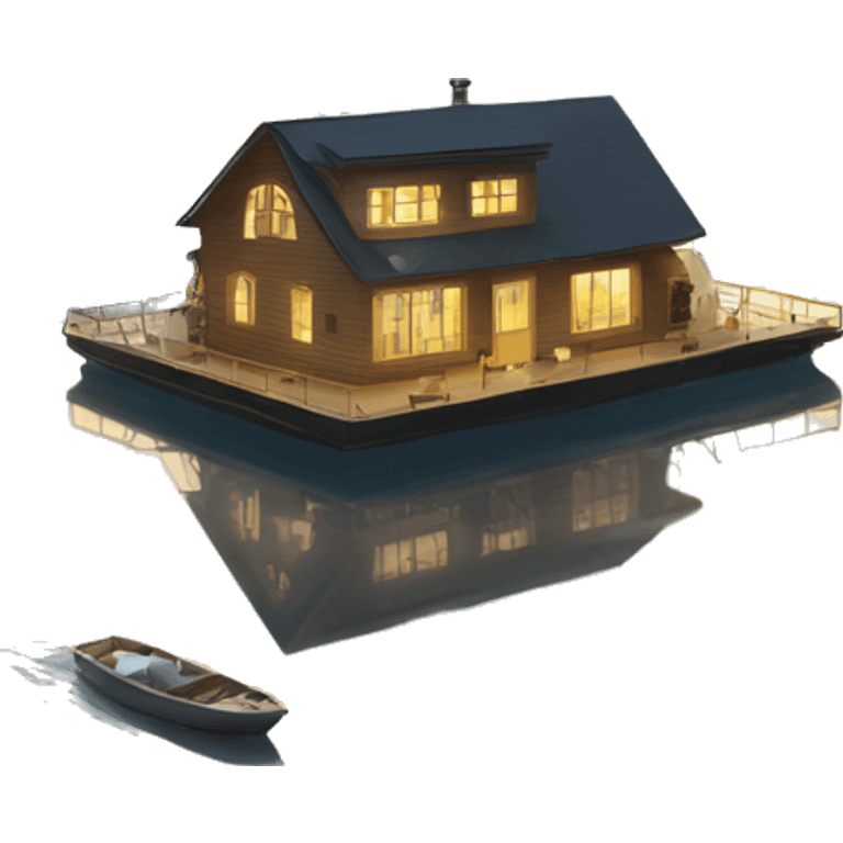 New floating home launch into river emoji