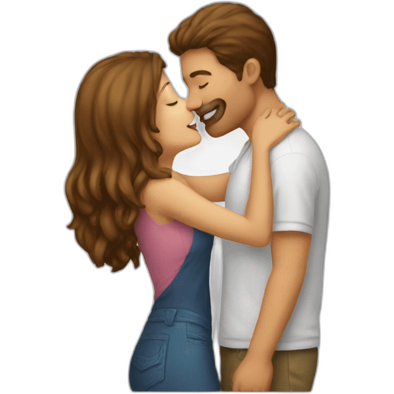 Girl kiss man emoji