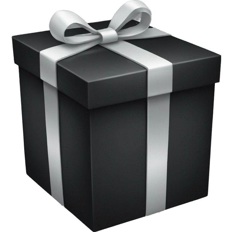 black gift box emoji