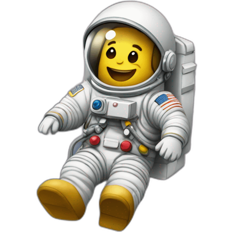 Astronauta flotando en el espacio emoji