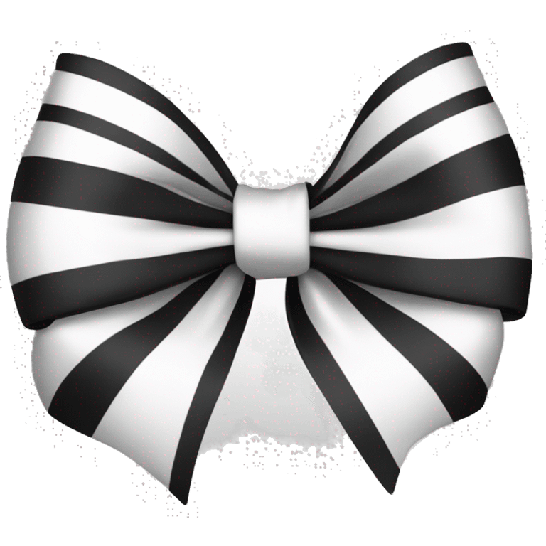 Black and white bow emoji