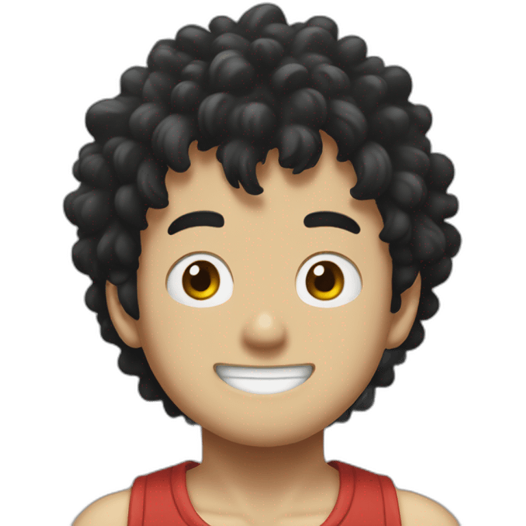 Luffy with afro cut emoji