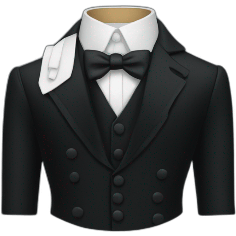 white tie and top of black suit emoji