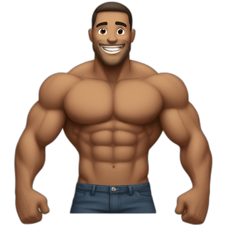  muscular guy smiling emoji