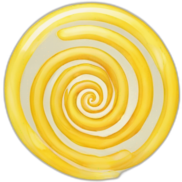 Spirale translucide et irisée, avec un cœur au centre. emoji