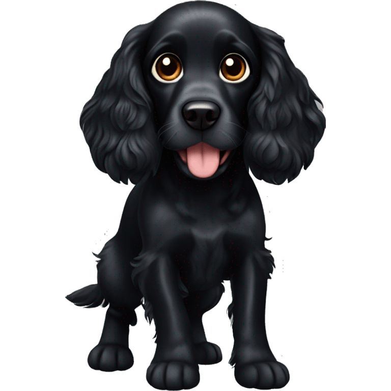 Black cocker spaniel  emoji