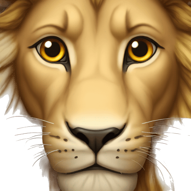 Lion yeux rouges  emoji