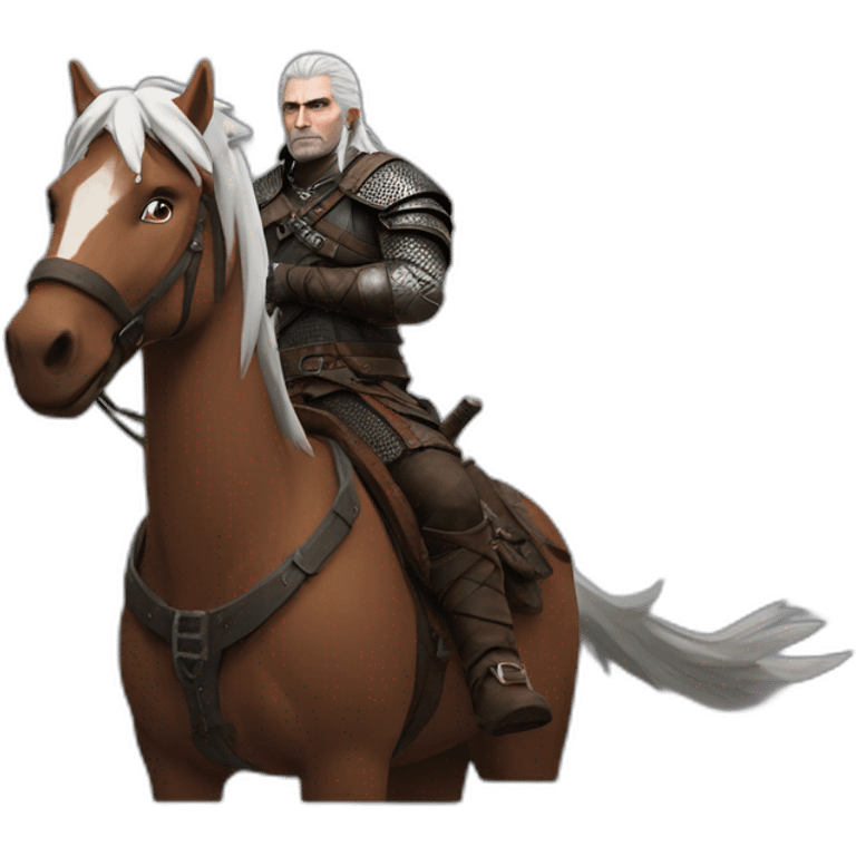 geralt on roach emoji