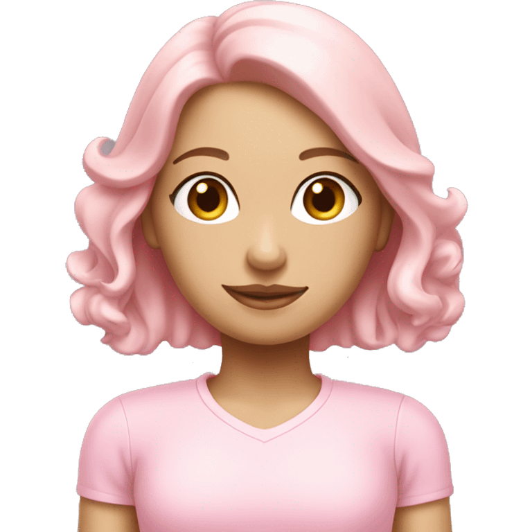 Pilates light pink girl emoji