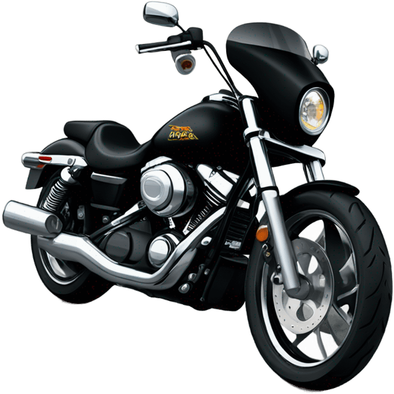 Black dyna super glide T sport 2003 dyna bro street style with tinted faring  emoji