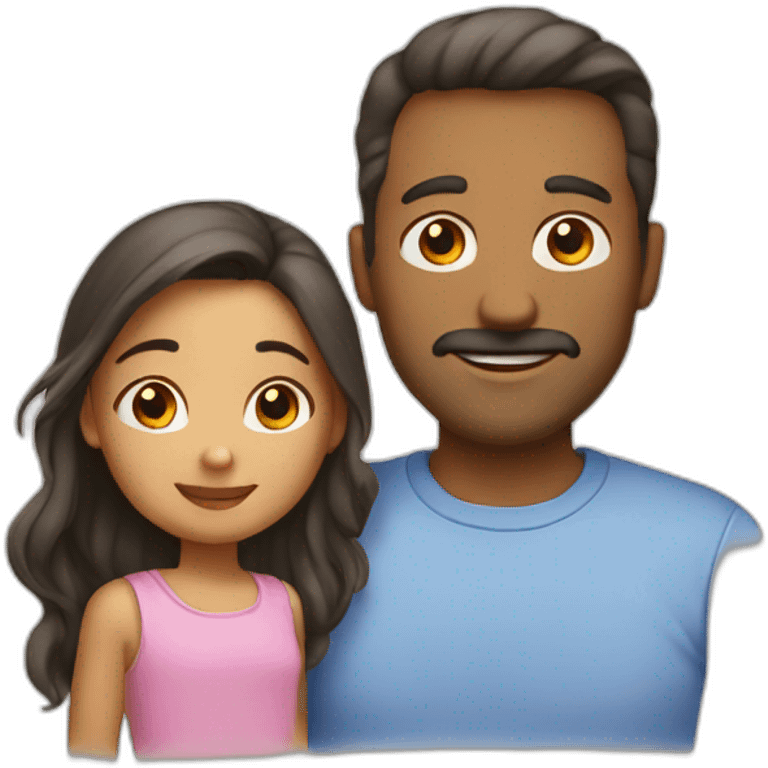 Dad daughter emoji