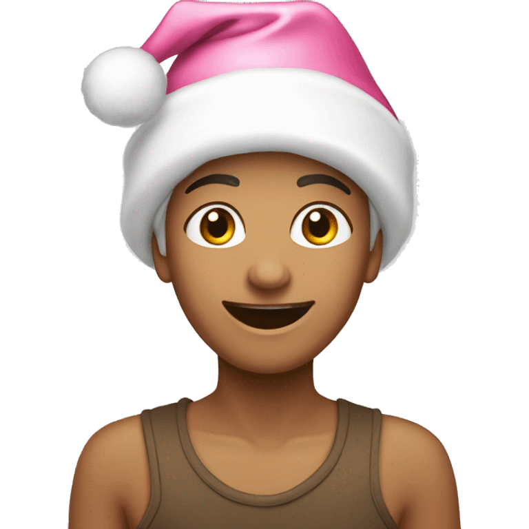 Pink Christmas Mütze emoji