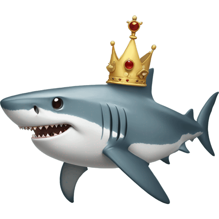 Shark wearing a crown emoji