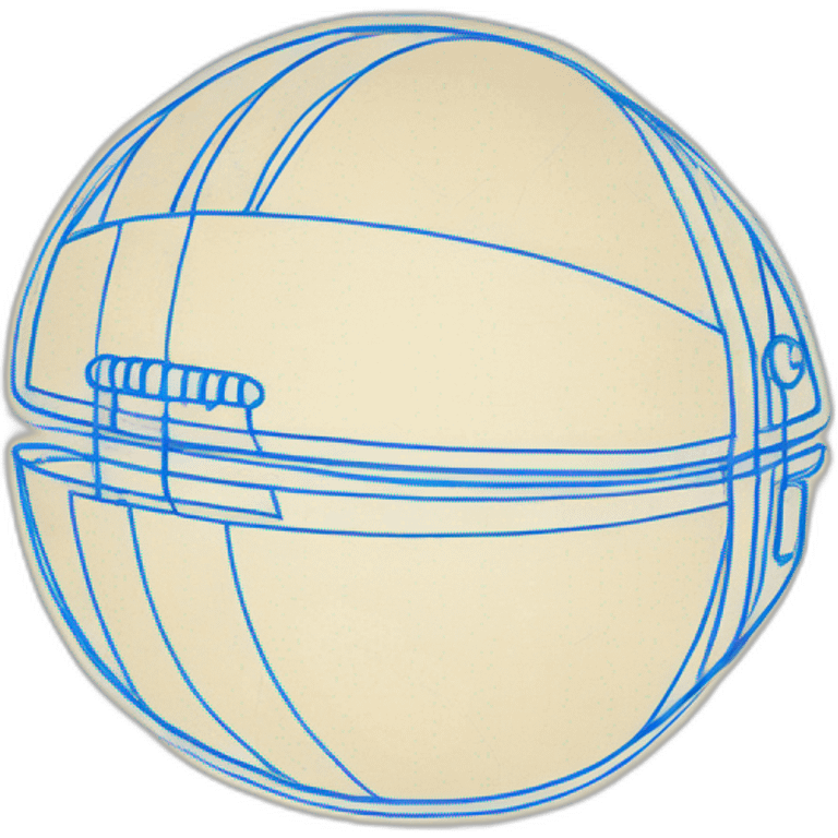  Outline of an American football ball in a blueprint drawing emoji