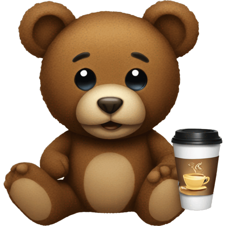 Teddy With Coffee  emoji