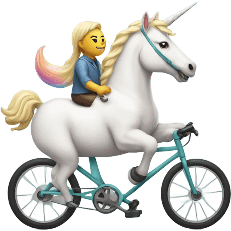 unicorn riding a bicycle emoji